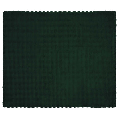 vidaXL Anti-Slip Faux Rabbit Fur Blanket Olite Dark Green 240 x 270 cm