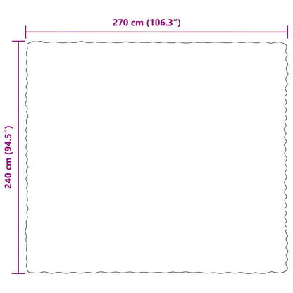 vidaXL Faux Rabbit Fur Blanket 4 pcs Dark Green 240 x 270 cm Polyester