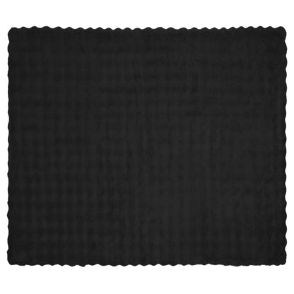 vidaXL Anti-Slip Faux Rabbit Fur Blanket Olite Black 240 x 270 cm