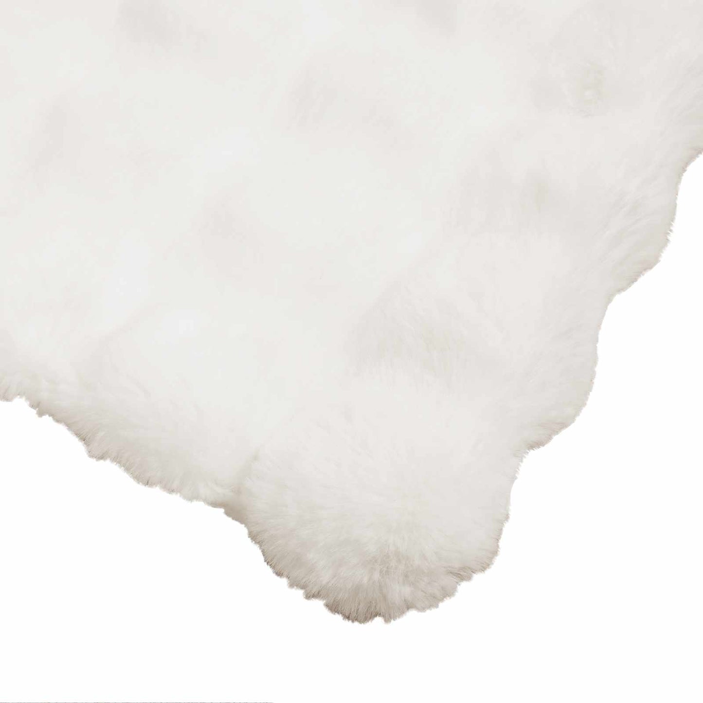 vidaXL Anti-Slip Faux Rabbit Fur Blanket Olite White 150 x 220 cm