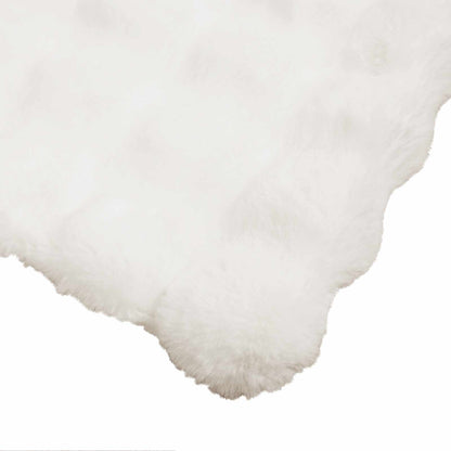 vidaXL Anti-Slip Faux Rabbit Fur Blanket Olite White 150 x 220 cm