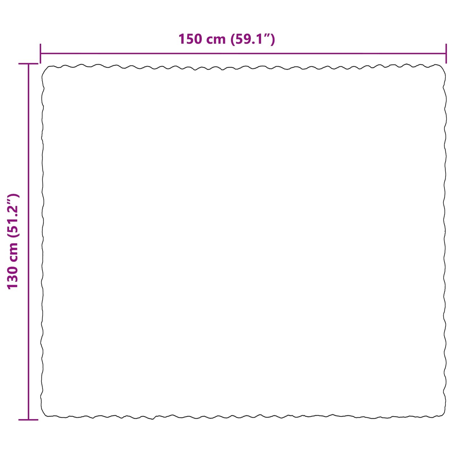 vidaXL Faux Rabbit Fur Blanket 4 pcs White 130 x 150 cm Polyester