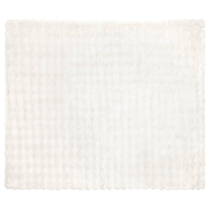 vidaXL Faux Rabbit Fur Blanket 4 pcs White 130 x 150 cm Polyester