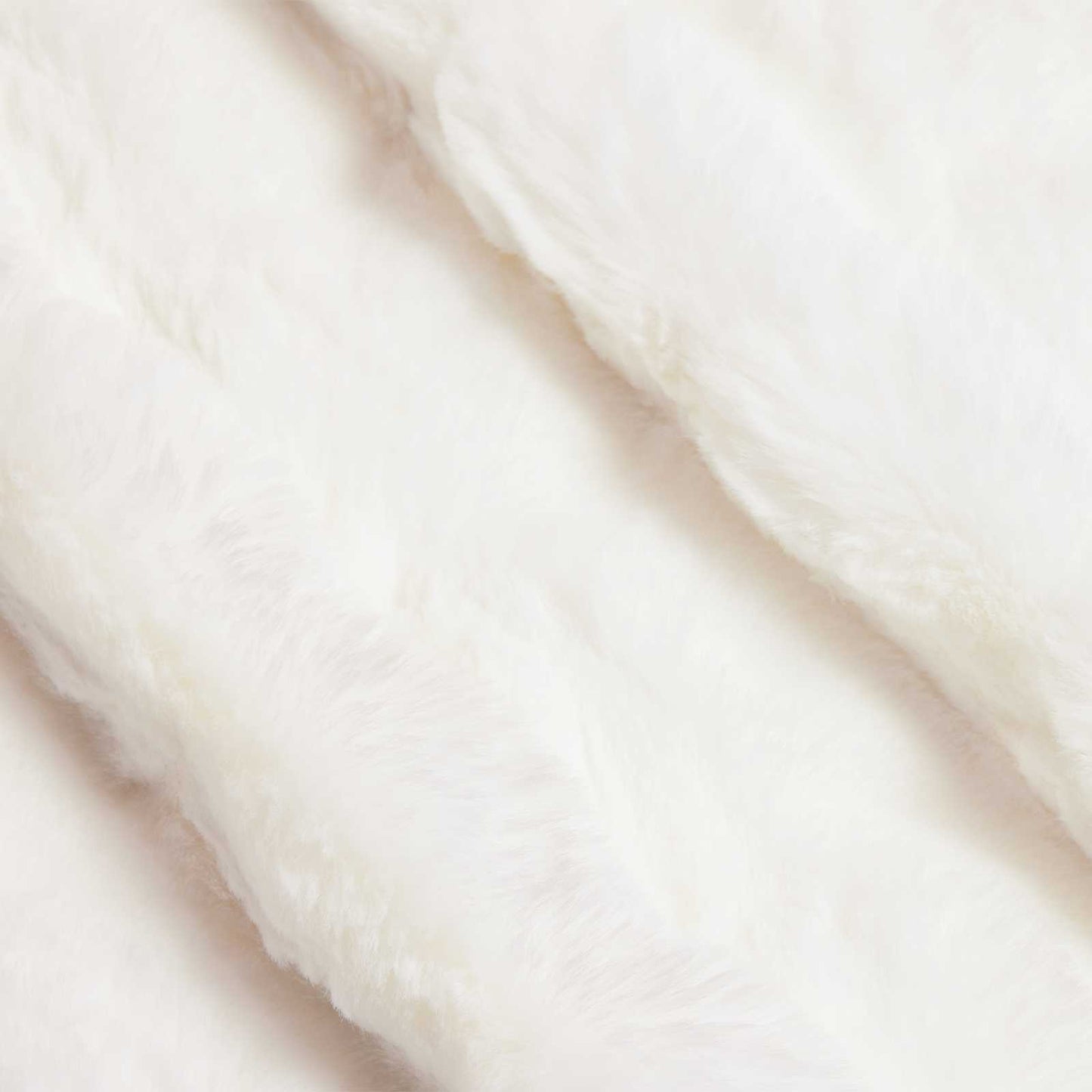 vidaXL Faux Rabbit Fur Blanket 4 pcs White 220 x 240 cm Polyester