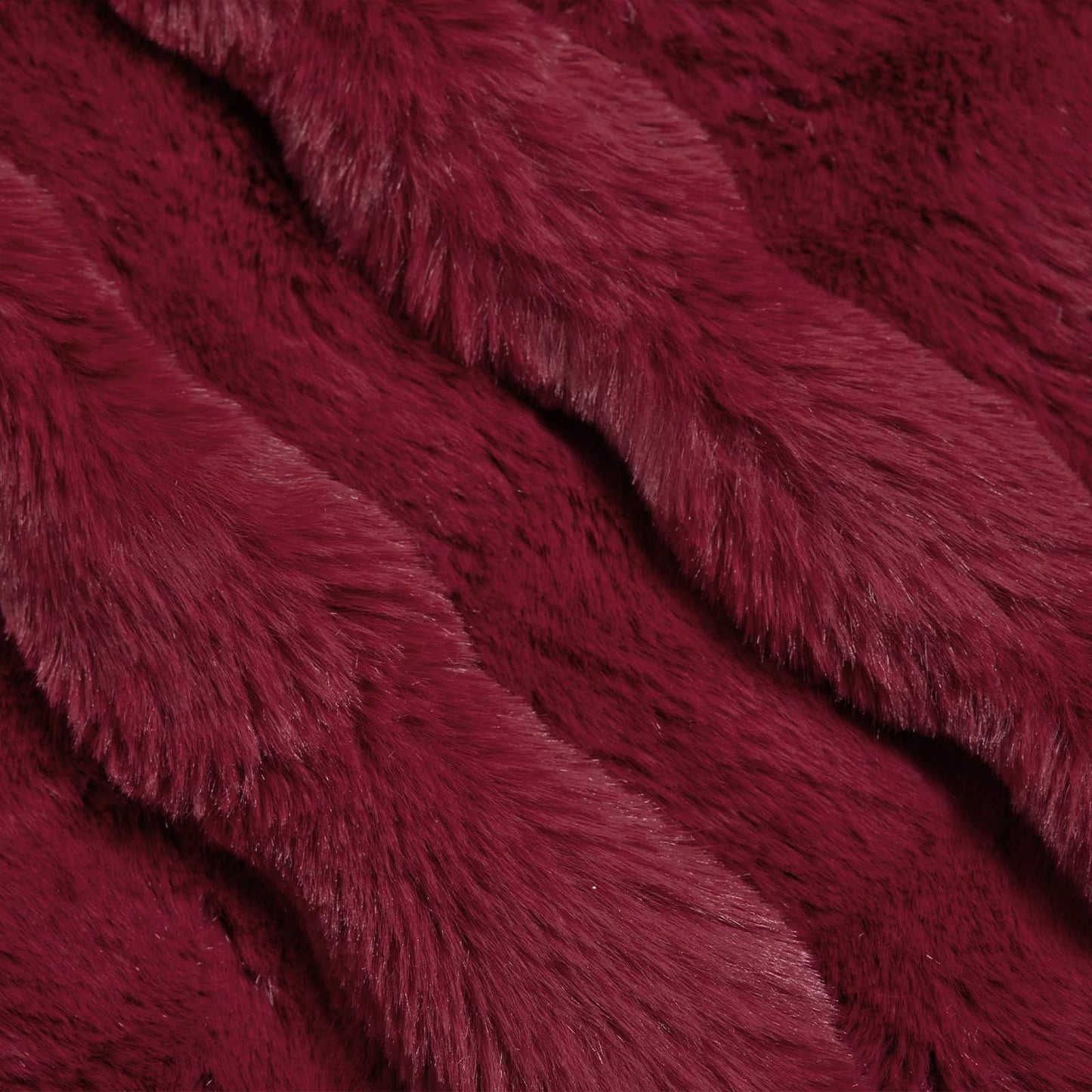 vidaXL Anti-Slip Faux Rabbit Fur Blanket Olite Bordeaux Red Polyester