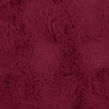 vidaXL Anti-Slip Faux Rabbit Fur Blanket Olite Bordeaux Red Polyester