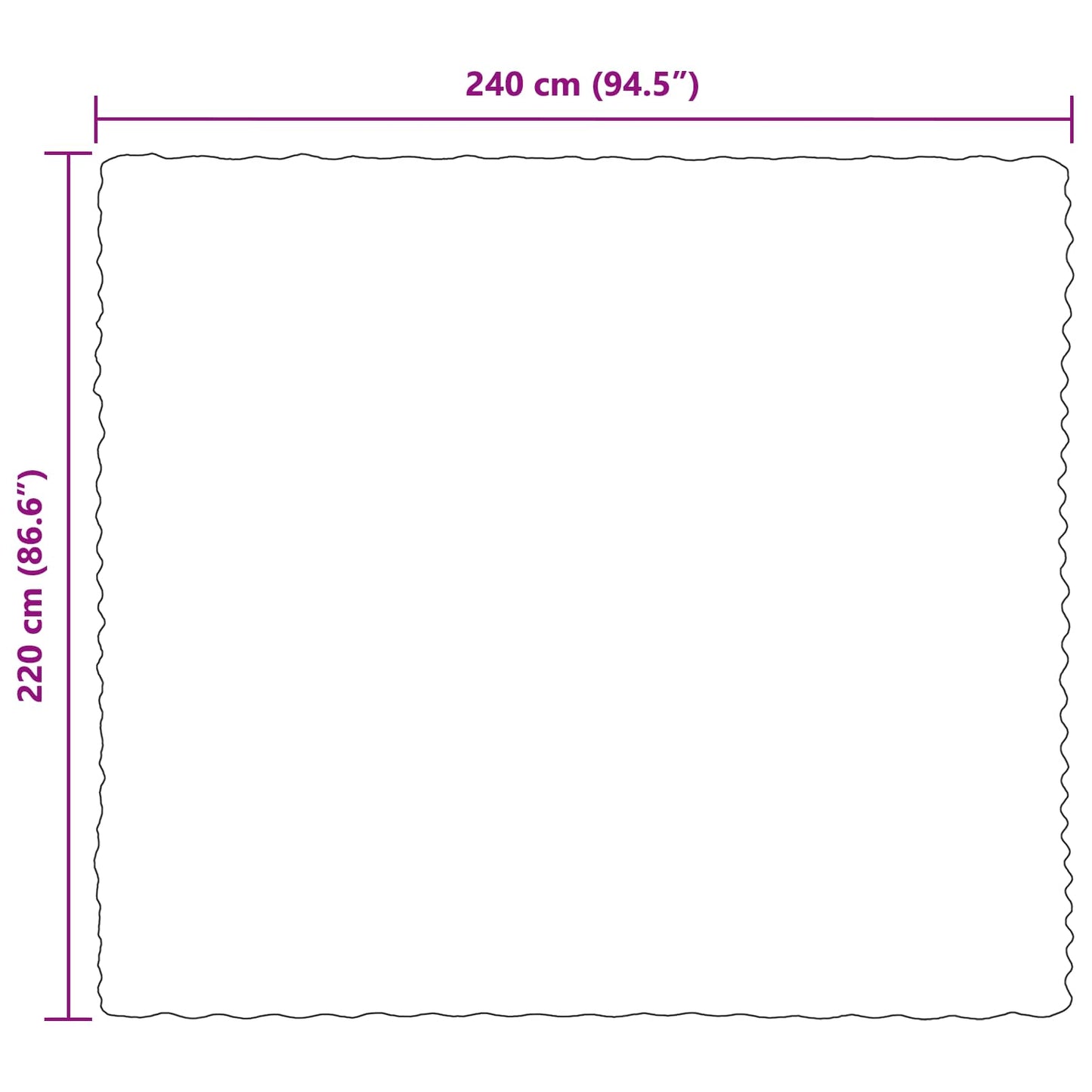 vidaXL Faux Rabbit Fur Blanket 4 pcs Bordeaux Red 220 x 240 cm