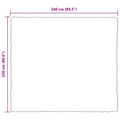 vidaXL Faux Rabbit Fur Blanket 4 pcs Bordeaux Red 220 x 240 cm