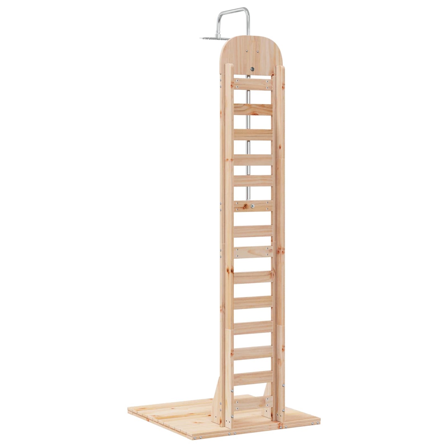 vidaXL Outdoor Shower 223 cm Solid Pine Wood and Stainless Steel