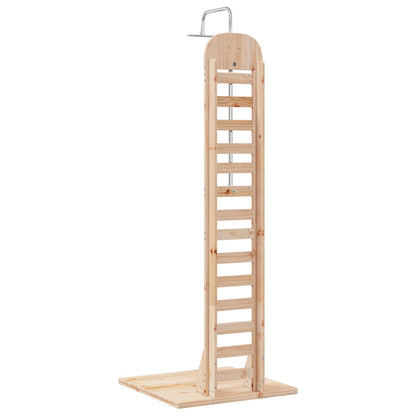 vidaXL Outdoor Shower 223 cm Solid Pine Wood and Stainless Steel