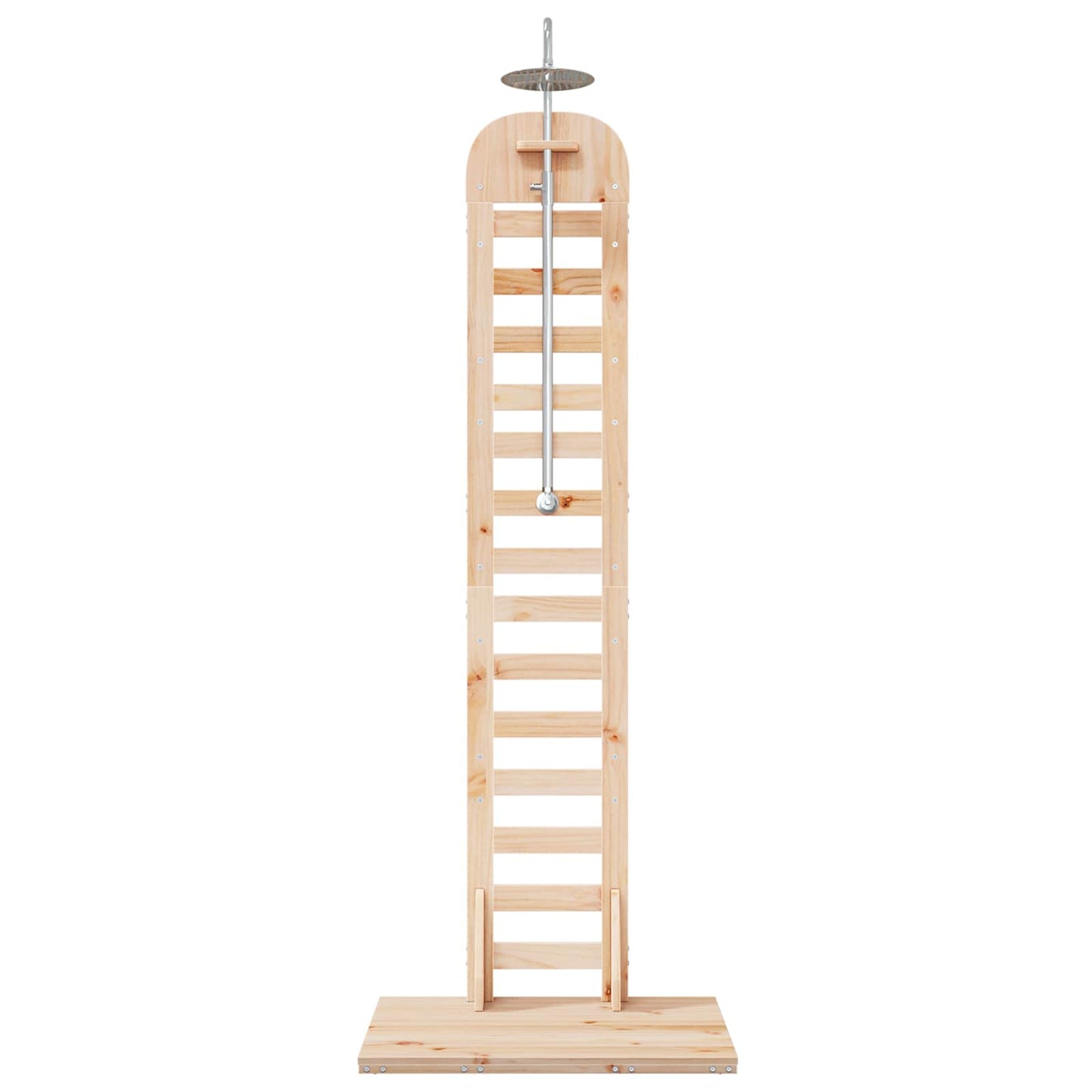vidaXL Outdoor Shower 223 cm Solid Pine Wood and Stainless Steel