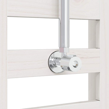 vidaXL Outdoor Shower 223 cm Solid Pine Wood and Stainless Steel White