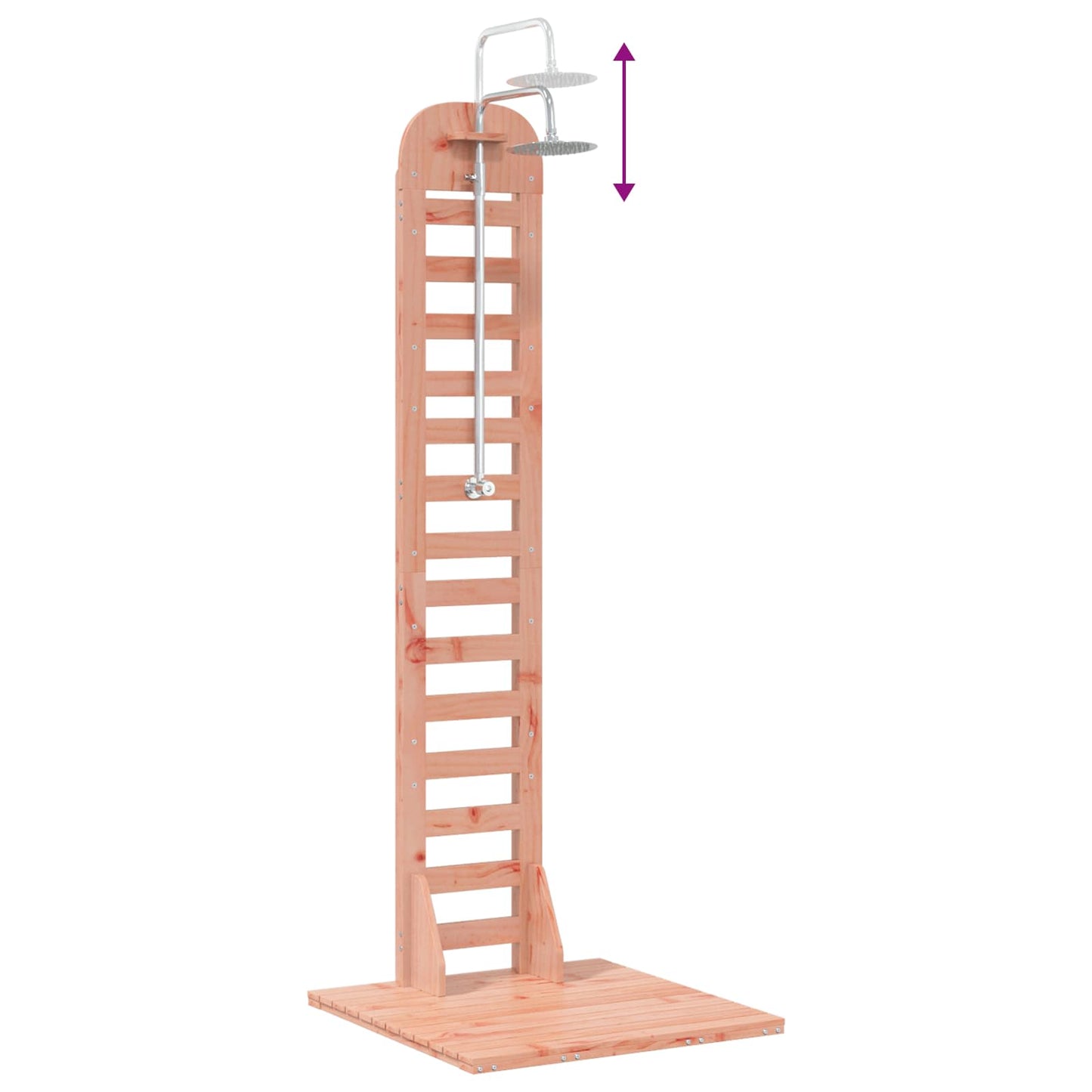 vidaXL Outdoor Shower 223 cm Solid Douglas Wood and Stainless Steel