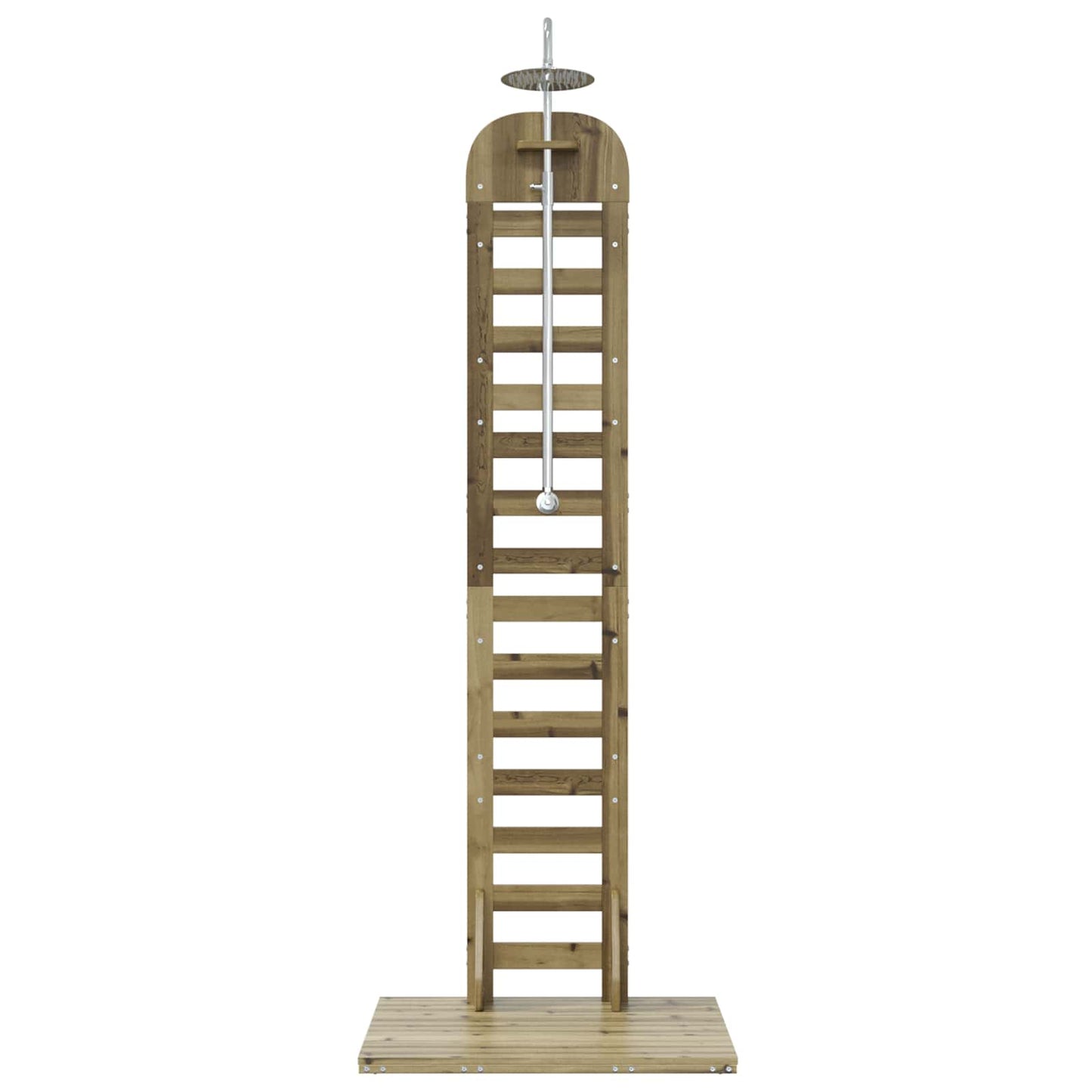 vidaXL Outdoor Shower 223 cm Impregnated Pine Wood and Stainless Steel