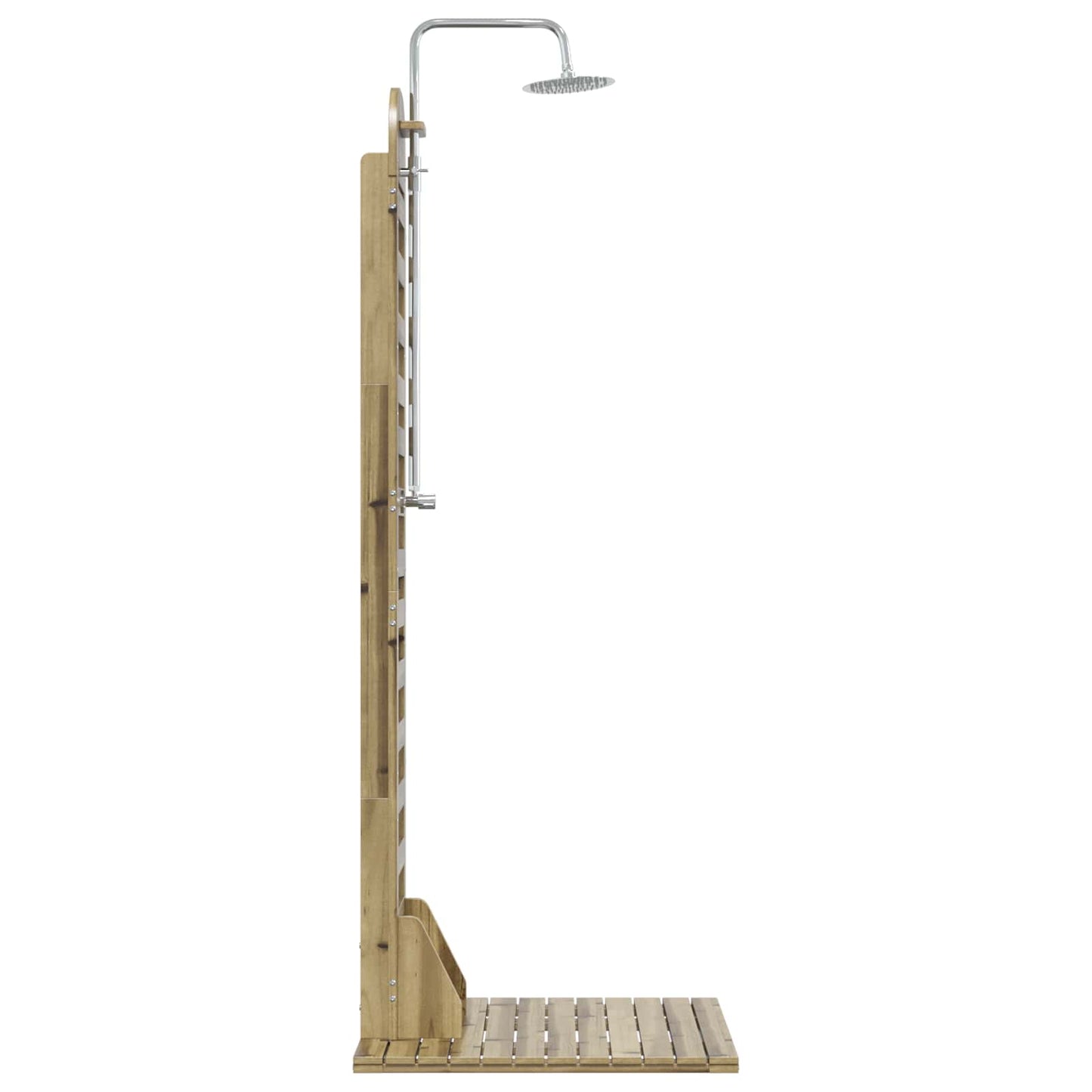 vidaXL Outdoor Shower 223 cm Impregnated Pine Wood and Stainless Steel