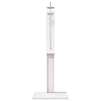 vidaXL Outdoor Shower White 75 x 76 x 217 cm Solid Pine Wood