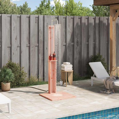 vidaXL Outdoor Shower Natural 75 x 76 x 217 cm Solid Douglas Wood