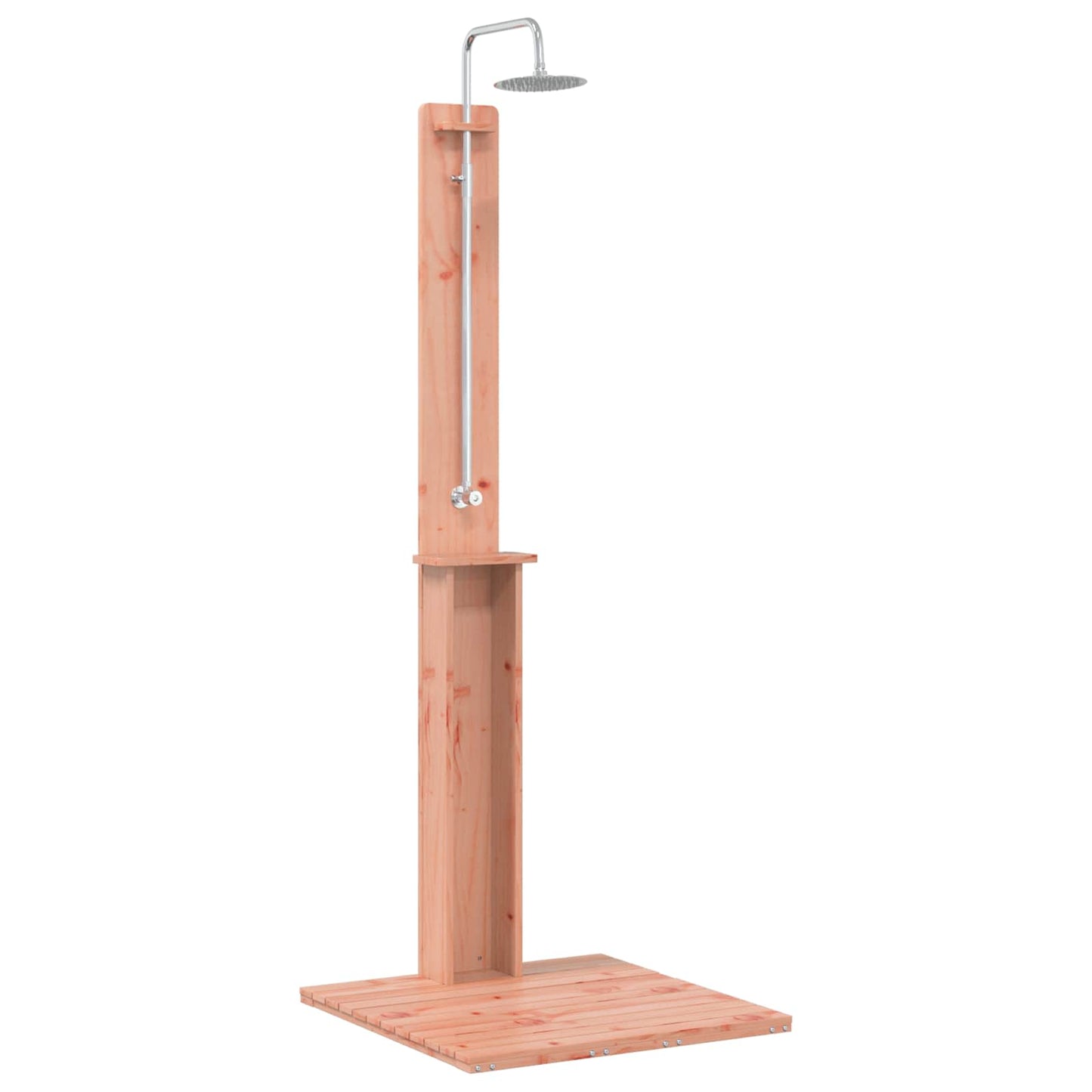 vidaXL Outdoor Shower Natural 75 x 76 x 217 cm Solid Douglas Wood