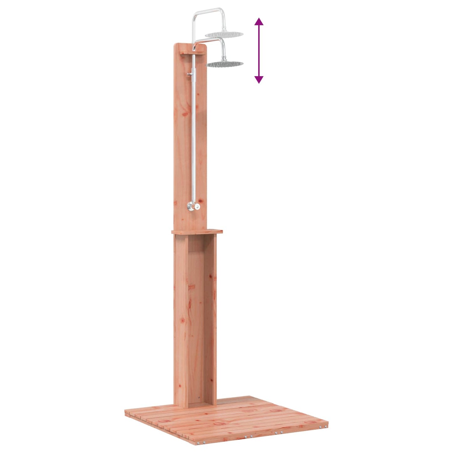 vidaXL Outdoor Shower Natural 75 x 76 x 217 cm Solid Douglas Wood