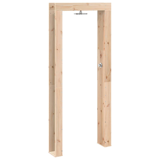 vidaXL Outdoor Shower 226 cm Solid Pine Wood and Stainless Steel