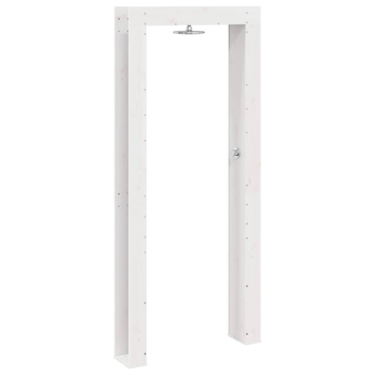 vidaXL Outdoor Shower 226 cm Solid Pine Wood and Stainless Steel White