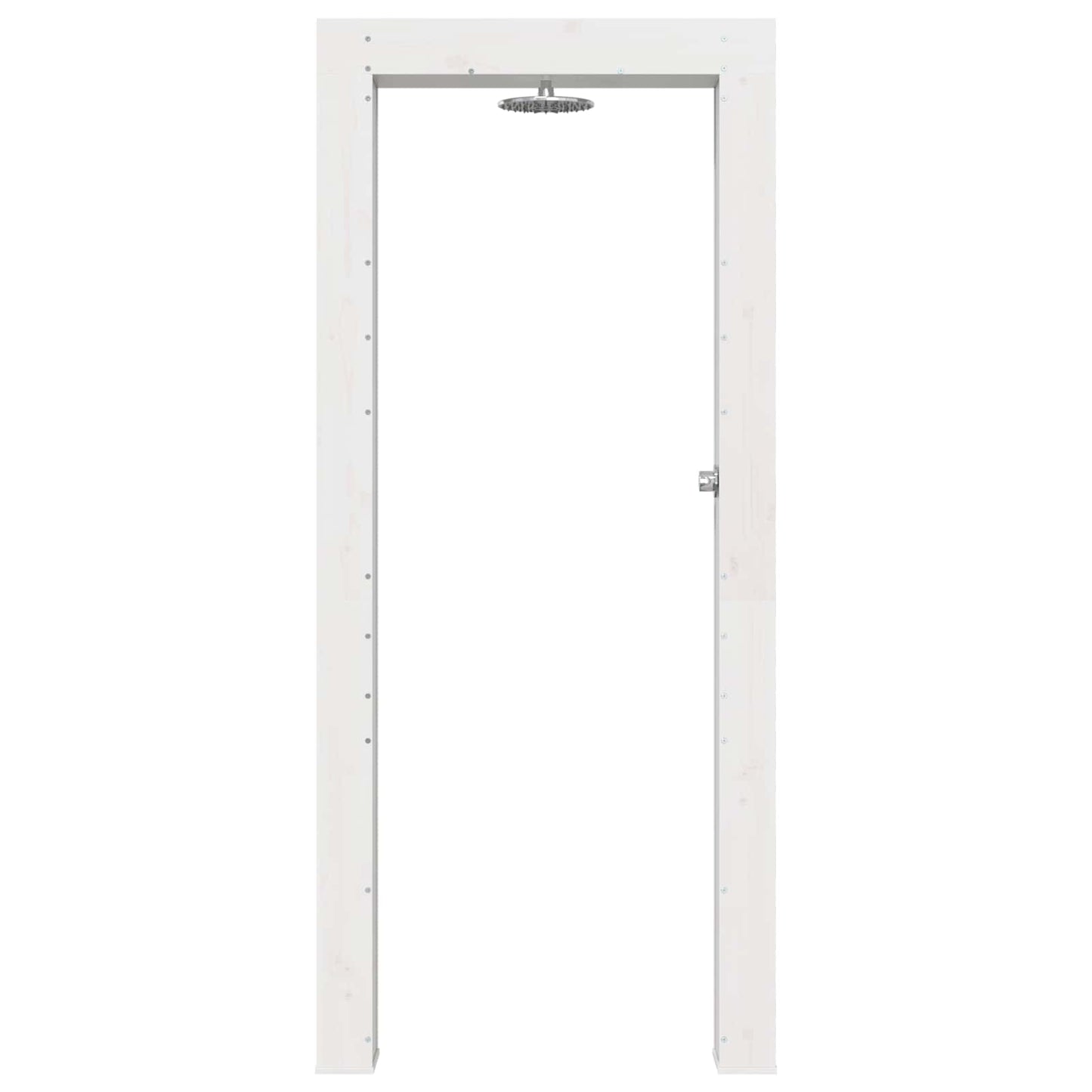 vidaXL Outdoor Shower 226 cm Solid Pine Wood and Stainless Steel White