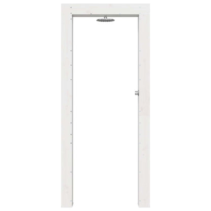 vidaXL Outdoor Shower 226 cm Solid Pine Wood and Stainless Steel White