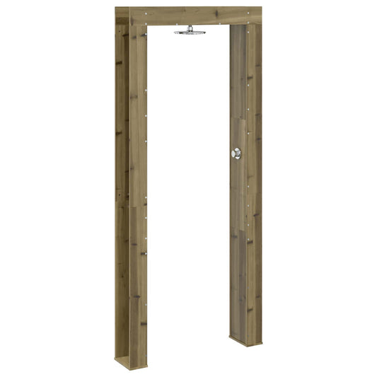 vidaXL Outdoor Shower 226 cm Impregnated Pine Wood and Stainless Steel