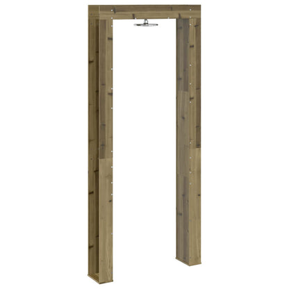 vidaXL Outdoor Shower 226 cm Impregnated Pine Wood and Stainless Steel