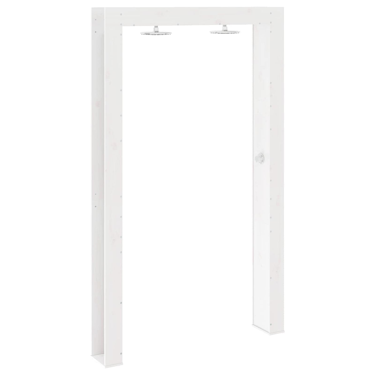 vidaXL Outdoor Shower 226 cm Solid Pine Wood and Stainless Steel White