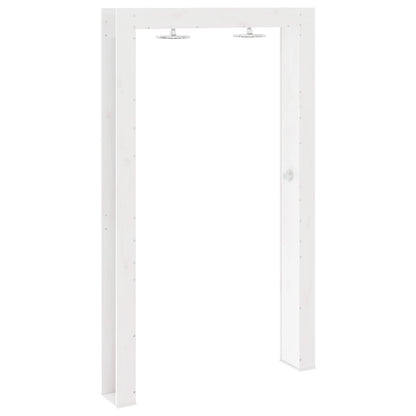 vidaXL Outdoor Shower 226 cm Solid Pine Wood and Stainless Steel White