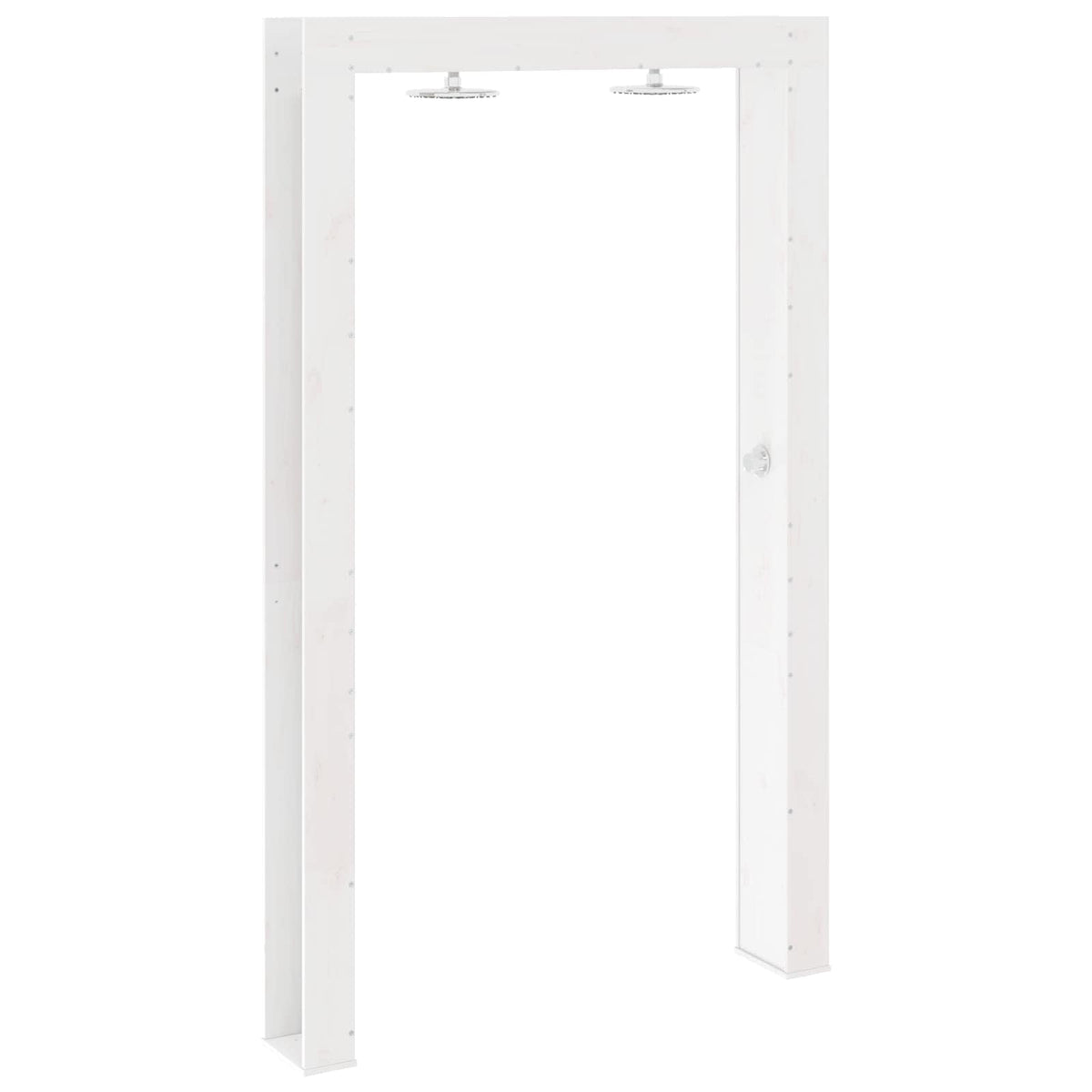 vidaXL Outdoor Shower 226 cm Solid Pine Wood and Stainless Steel White