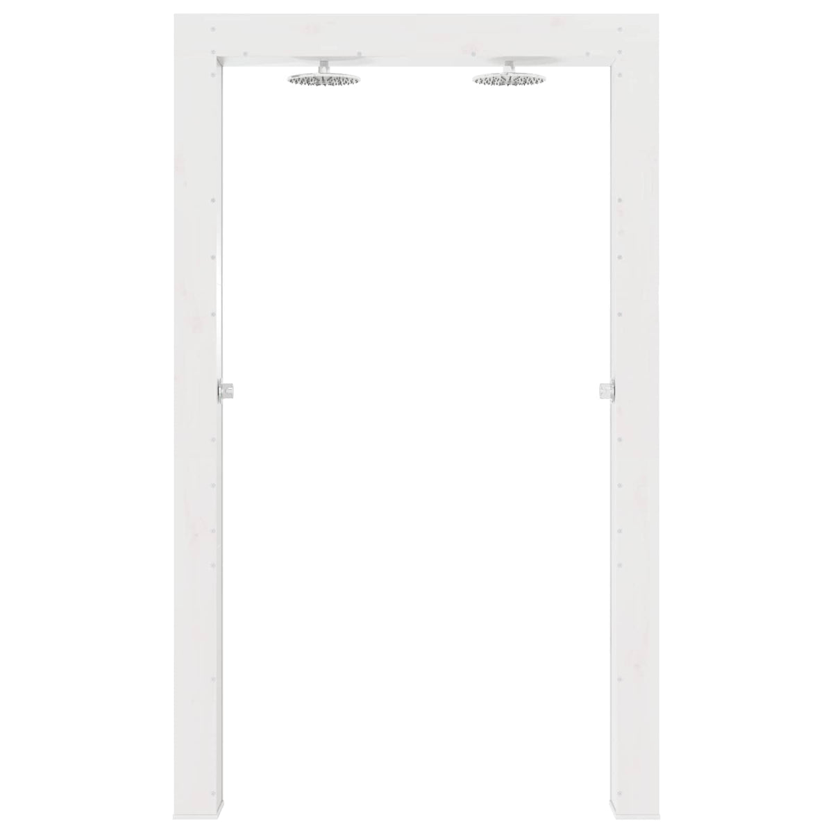vidaXL Outdoor Shower 226 cm Solid Pine Wood and Stainless Steel White