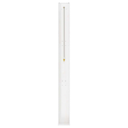 vidaXL Outdoor Shower 226 cm Solid Pine Wood and Stainless Steel White