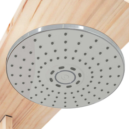 vidaXL Outdoor Shower 214.5 cm Solid Pine Wood and Stainless Steel