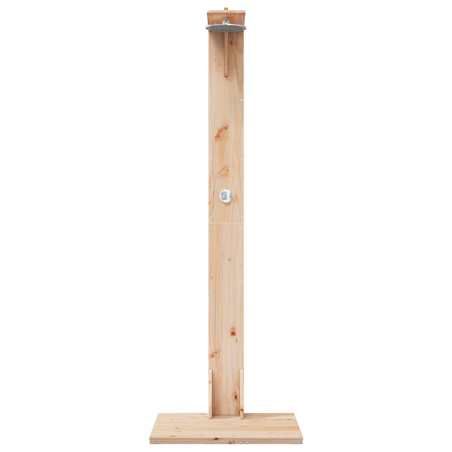 vidaXL Outdoor Shower 214.5 cm Solid Pine Wood and Stainless Steel