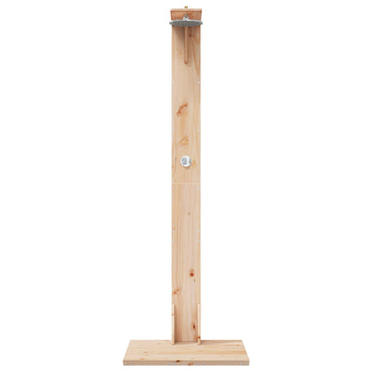 vidaXL Outdoor Shower 214.5 cm Solid Pine Wood and Stainless Steel