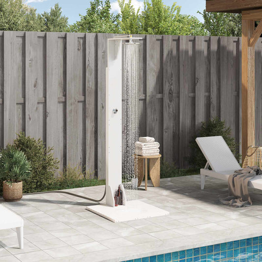 vidaXL Outdoor Shower 214.5 cm Solid Pine Wood and Stainless Steel