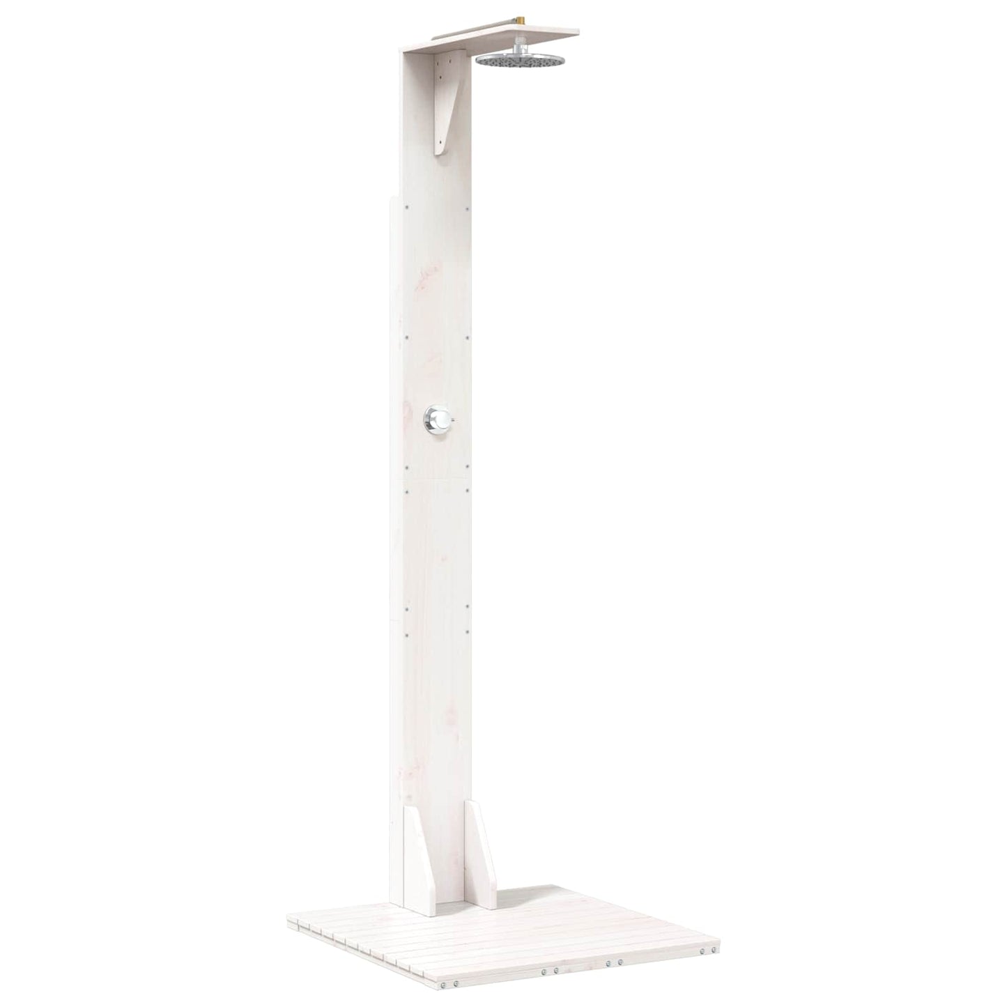 vidaXL Outdoor Shower 214.5 cm Solid Pine Wood and Stainless Steel