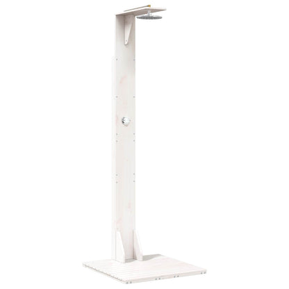 vidaXL Outdoor Shower 214.5 cm Solid Pine Wood and Stainless Steel