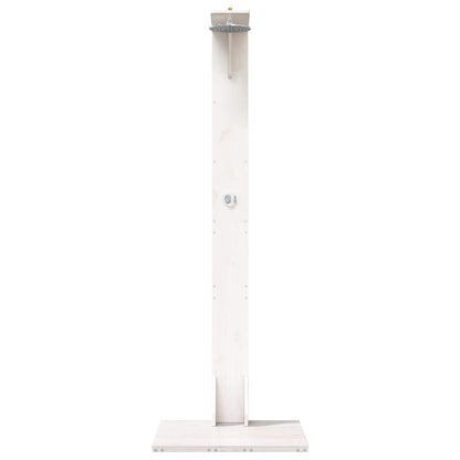 vidaXL Outdoor Shower 214.5 cm Solid Pine Wood and Stainless Steel