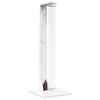 vidaXL Outdoor Shower 214.5 cm Solid Pine Wood and Stainless Steel