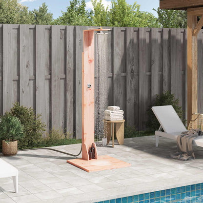 vidaXL Outdoor Shower 214.5 cm Solid Douglas Wood and Stainless Steel