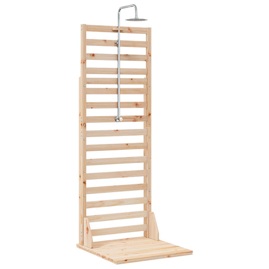 vidaXL Outdoor Shower 225 cm Solid Pine Wood and Stainless Steel