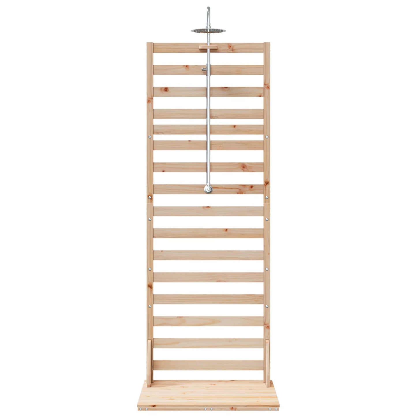 vidaXL Outdoor Shower 225 cm Solid Pine Wood and Stainless Steel