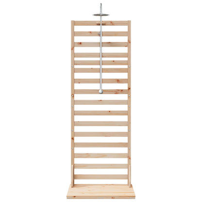 vidaXL Outdoor Shower 225 cm Solid Pine Wood and Stainless Steel