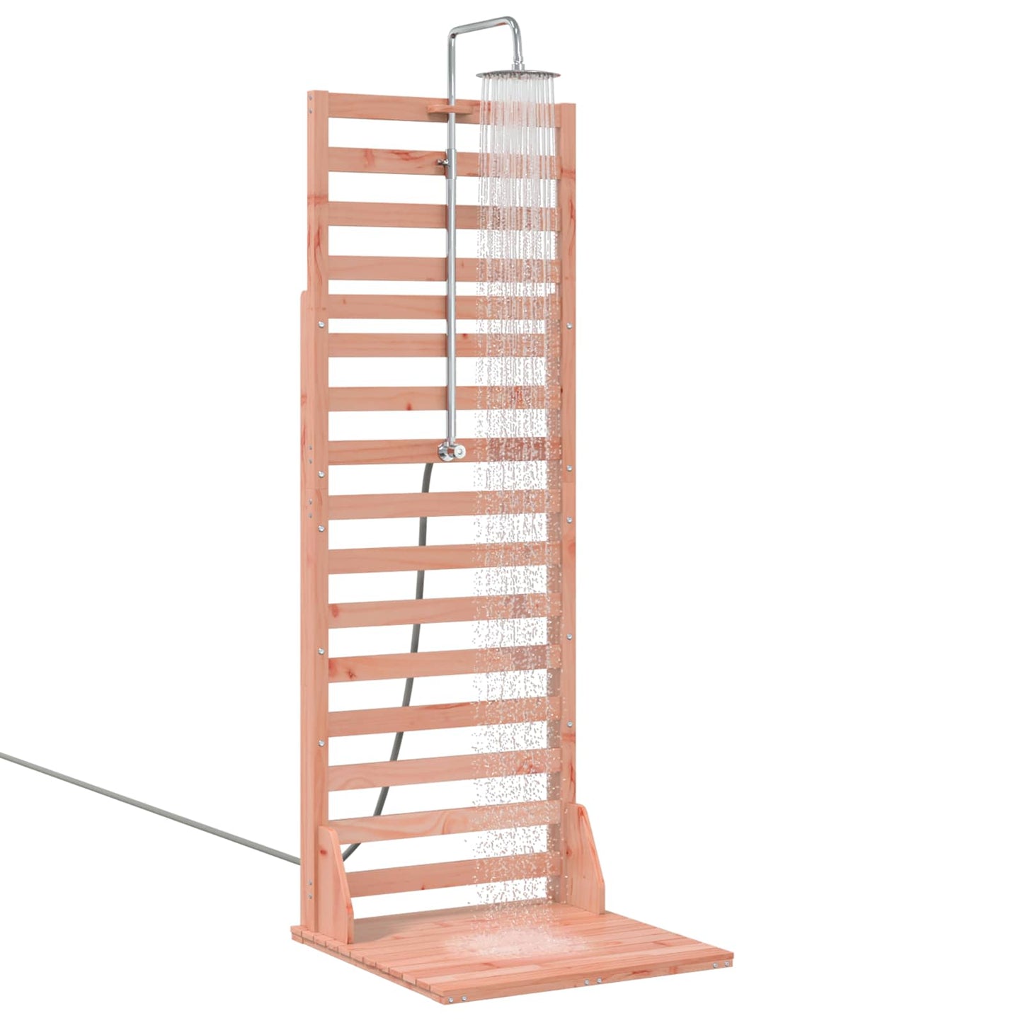 vidaXL Outdoor Shower 225 cm Solid Douglas Wood and Stainless Steel