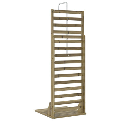 vidaXL Outdoor Shower 225 cm Impregnated Pine Wood and Stainless Steel