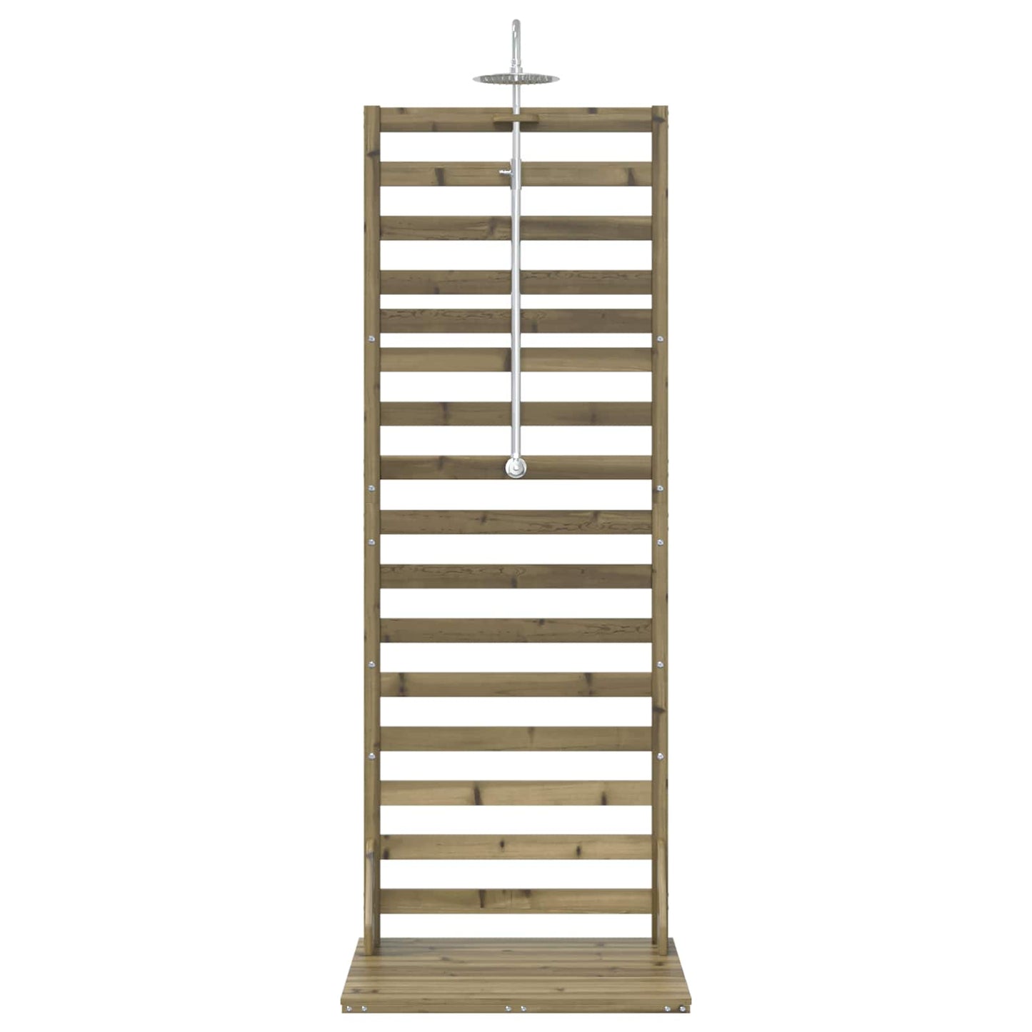 vidaXL Outdoor Shower 225 cm Impregnated Pine Wood and Stainless Steel