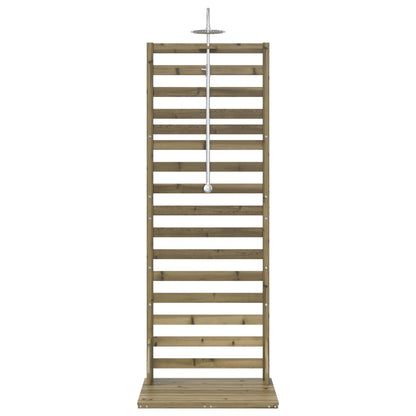 vidaXL Outdoor Shower 225 cm Impregnated Pine Wood and Stainless Steel